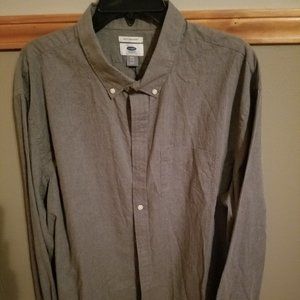 Old Navy XXL, Chrome Gray, Oxford Long Sleeve